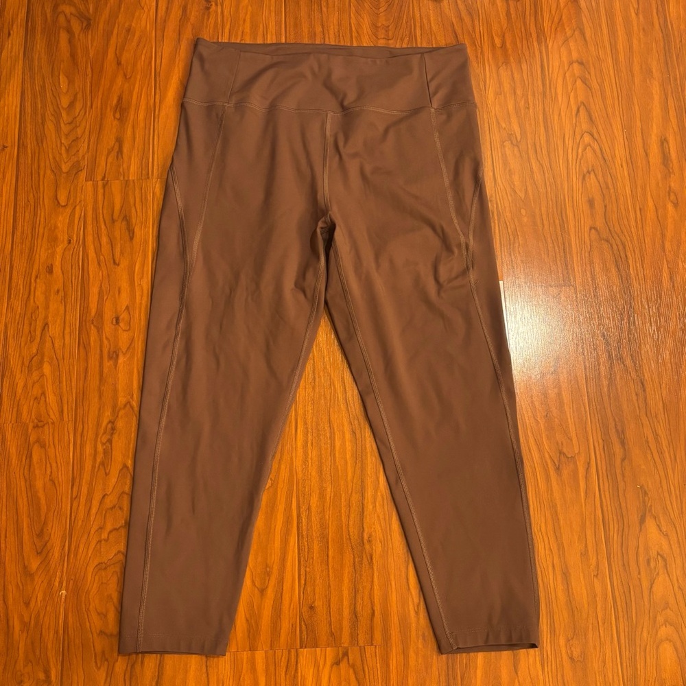 Girlfriend Collective Cafe Brown Compression Leggings High-Rise Womens XXL